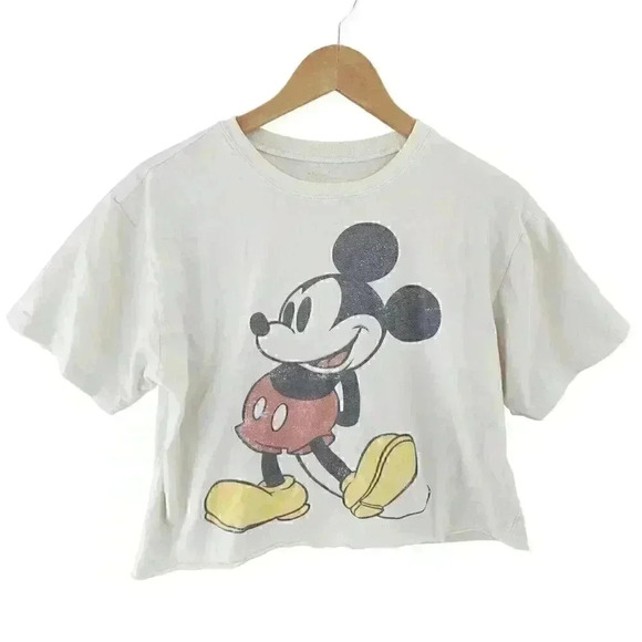 Disney Mickey Mouse Crop Top women's L - Picture 1 of 9